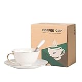 200ml/6.67oz Lattice relief European handmade gold coffee cups and saucers set Couple ceramic tea cups afternoon black tea for office home-color boxed,201-300ml