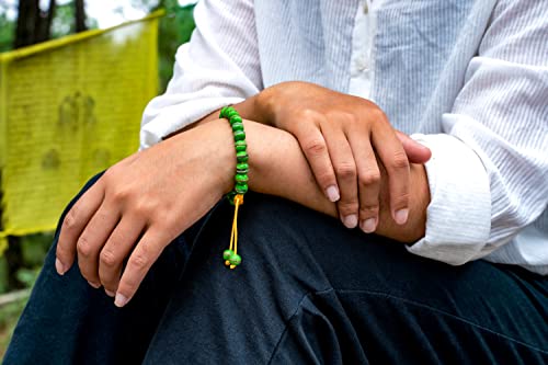 Image of Handmade Tibetan Medicine Wrist Mala Bracelet - Buddhist Meditation Prayer Beads Healing Mala