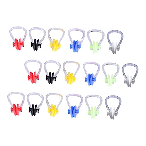 BRIGHTFUFU 20Pcs Nose Clips for Swimming Comfortable Nose Protectors Mixed Colors Durable Swimming Accessories for Adults for Pool Use