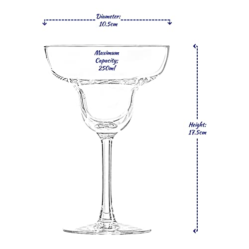 alpina Set di 4 bicchieri da cocktail in vetro a margarita da 250 ml - immagine 6