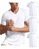 Kenneth Cole Men's Undershirt - 100% Cotton Short Sleeve T-Shirt - 3 Pack Plain White T-Shirt for Men, Crewneck/V-Neck (S-XL), Size Large, White/White/White Reaction