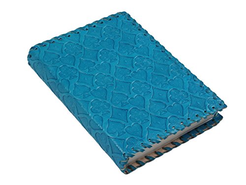 Journal de voyage compact en cuir Store Indya carnet 7X5 bleu nomade