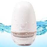 White Orchid Facial Cleansing Wash Brush - Advanced Ultrasonic Face Scrubber Exfoliator - 2 Dupont Bristles - Wireless Electric Waterproof - Microvibration Tech for Gentle Exfoliating