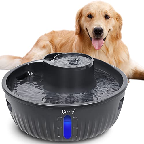 dog drinking fountain - Kastty Dog Water Fountain, Premium 195oz/5.8l/1.5ga Large Pet Fountain Ultra Quiet BPA-Free Cat Fountain, Safe Smart Pump& Triple Filtration, 2 Filter Sets, Ideal for S-L Dogs and Multi-Pet Families