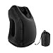 Simptech Inflatable Travel Pillow, Ergonomic Portable Head Neck Rest Pillow,Patented Design Airplanes, Cars, Buses, Trains, Office Napping, Camping (Black)