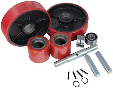 Eoslift PUWS | 20mm ID Replacement Pallet Jack Wheel Set | 7" x 2" Steer Wheel | 3-9/16" x 2-15/16" Load Wheel