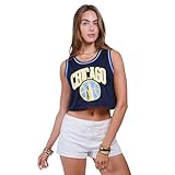 Ultra Game WNBA Official Womens Crop Top Pre-Game Tank Top, Chicago Sky, Team Color, Small
