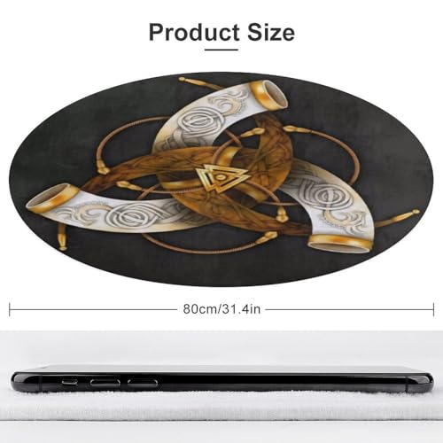 Tapis de décoration viking rond idéal pour chambre et bureau - 8