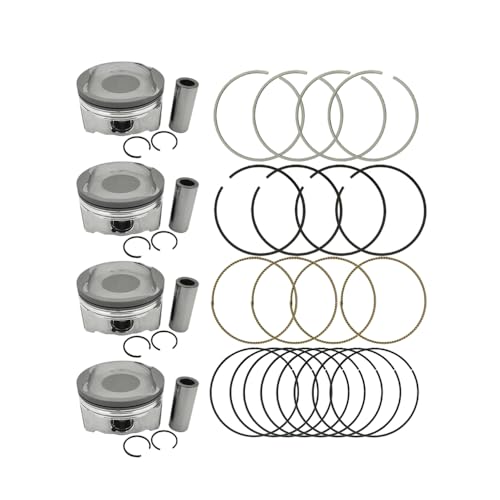UINIEBOOM Pistons & Piston Rings Kit, Replacement Pistons Compatible with Toyota Camry RAV4/with Scion tC Lexus 2.4 2AZFE, 13011-0H031 13211-0H041-A0 13251-0H030-B0 13211-28112-A0 9761321115