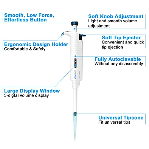 Micropipette de laboratoire ONiLAB pipette à volume réglable 0,1-2,5 ul autoclavable - 3