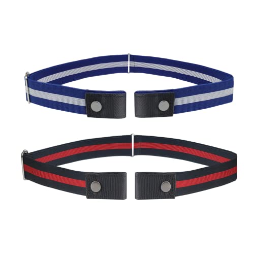 SWAUSWAUK 2 Pack Gürtel ohne Schnalle für Damen Herren - Elastischer Gürtel Stretchgürtel ohne Schnalle, Schnallenfrei Gürtel für Damen Herren Jeans Hosen Rock Cover