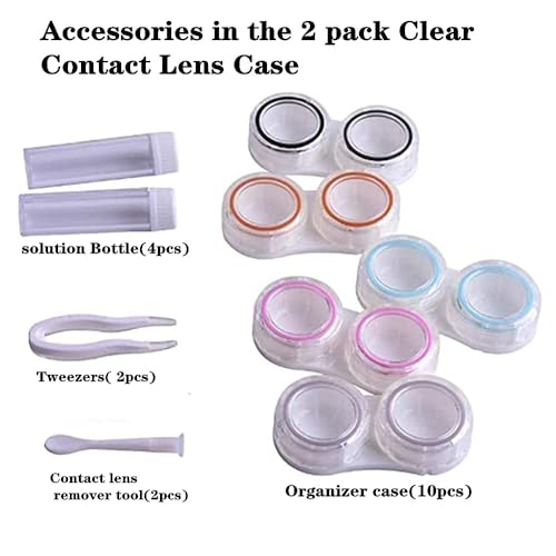 APZDFGIFCD Clear Contact Lens Case, Contact Lens Organizer Case with Carrying Travel Holder -10 Pack - Thumbnail 6