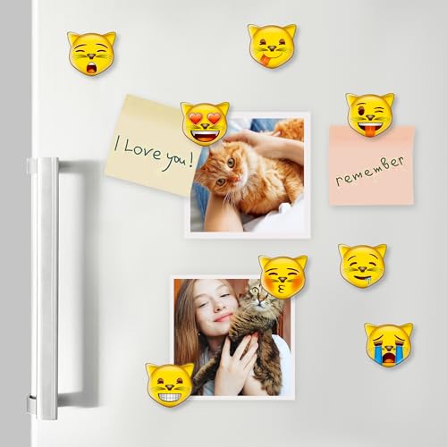Imanes decorativos gato emoji set 16 piezas miniatura 2
