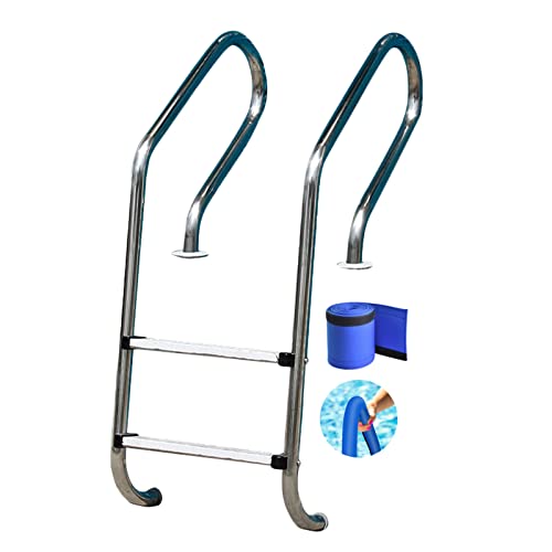 Escalera para piscina de acero inoxidable con 2 peldaños miniatura 1