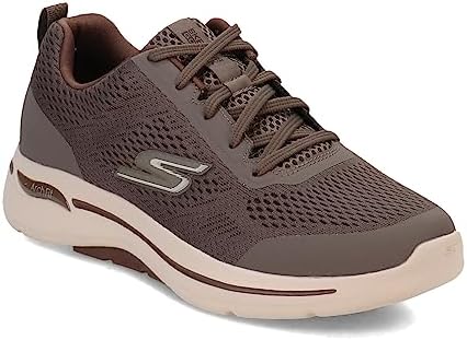 Skechers Go Walk Arch Fit Idyllic Men's Trainers, Taupe textile