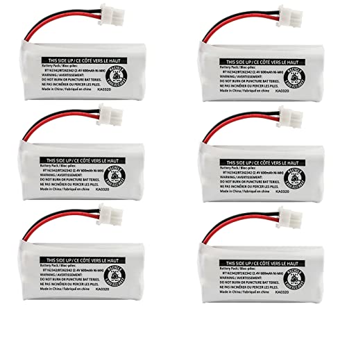 Kastar 6-Pack Battery Replacement for Vtech CS6400 CS6409 CS6419 CS6419-2 CS6419-3 CS6419-4 CS6419-15 CS6429 CS6429-2 CS6429-3 CS6429-4 CS6429-5 CS6429-16 CS6449 CS6449-2 CS6449-3 CS6509 Handset