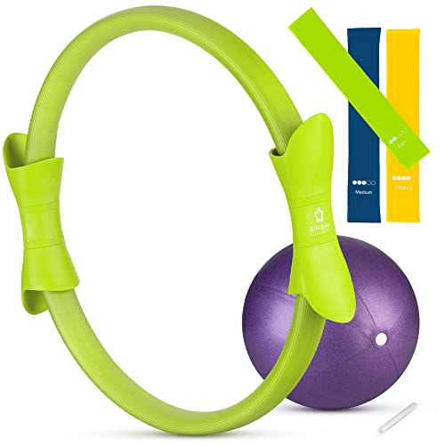 BINIBINI® Pilates Ring Set mit Pilates Ball und Fitnessbändern...