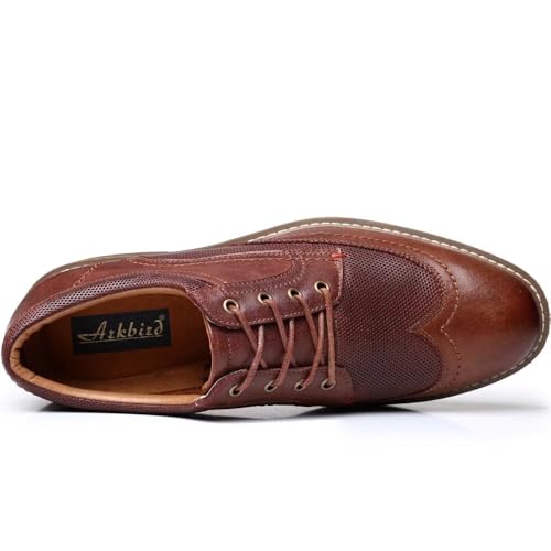 Image of Arkbird Mens Dress Shoes, Lace Up Leather Oxford