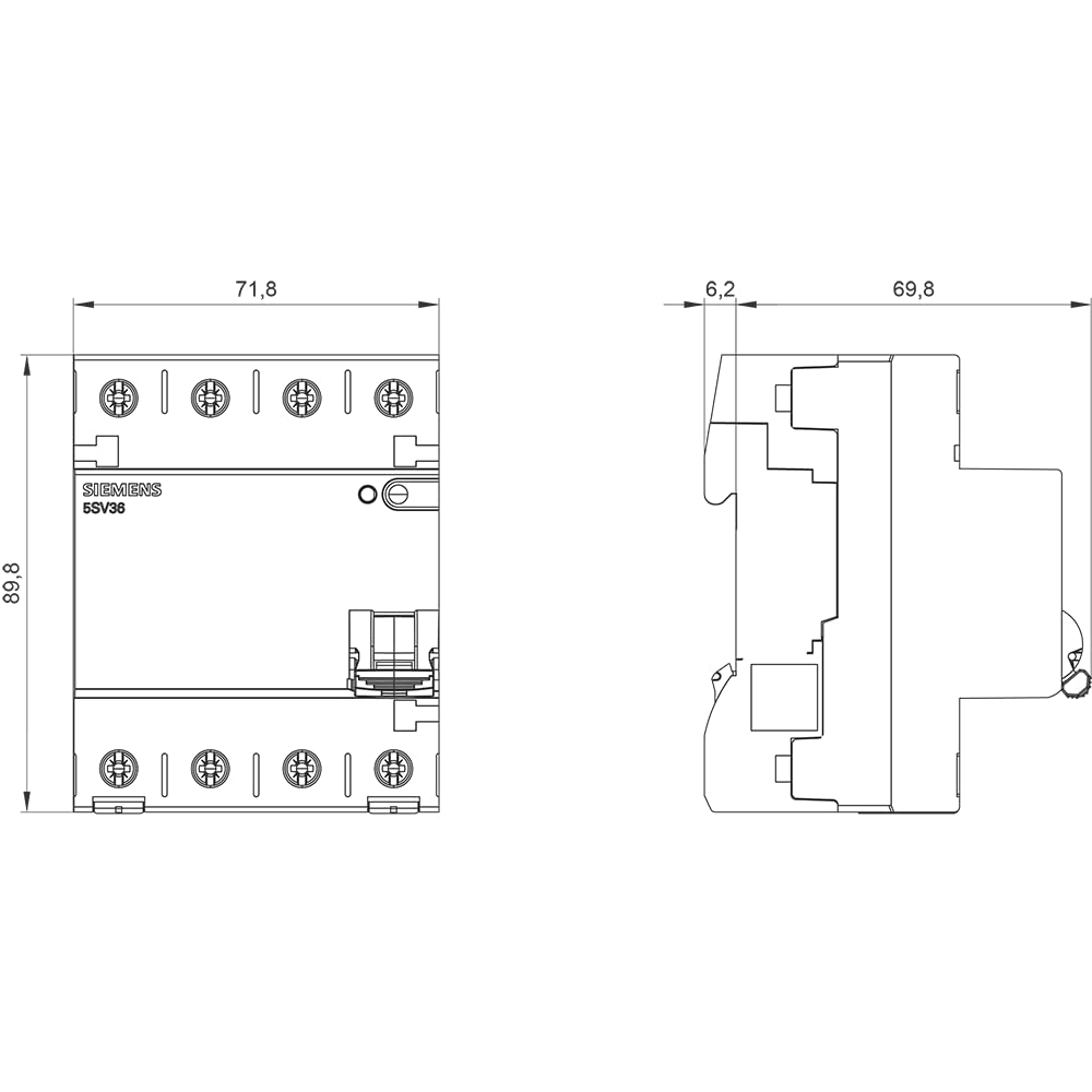 Siemens - 5SV33444 FI-Schutzschalter 3P+N TypB 30mA 40A 400V