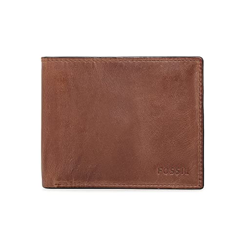 Fossil Derrick RFID-Blocking Herren Geldbörse aus Leder, Braunes...