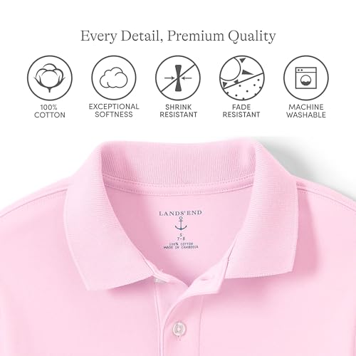 Image of Lands' End School Uniform Kids Short Sleeve Interlock Polo Shirt