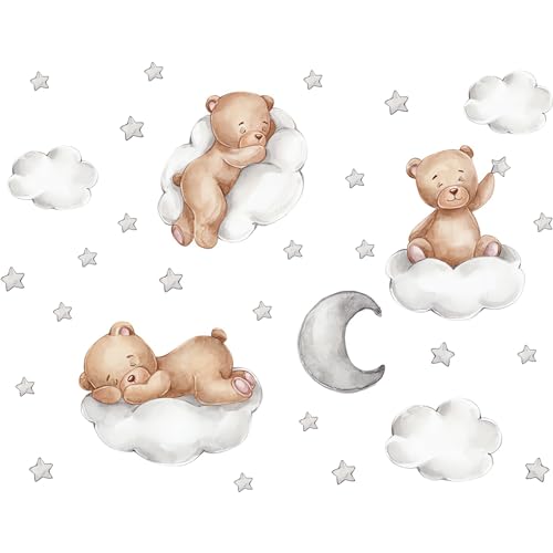 Vinilo Decorativo Brown Sleeping Baby Bear sacinora miniatura 5