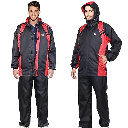 HACER Upgraded Raincoat Set Snap Closure Water Resistant Rain Gea...