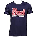 Bud Budweiser King of Beers Big T-Shirt (Large) Blue