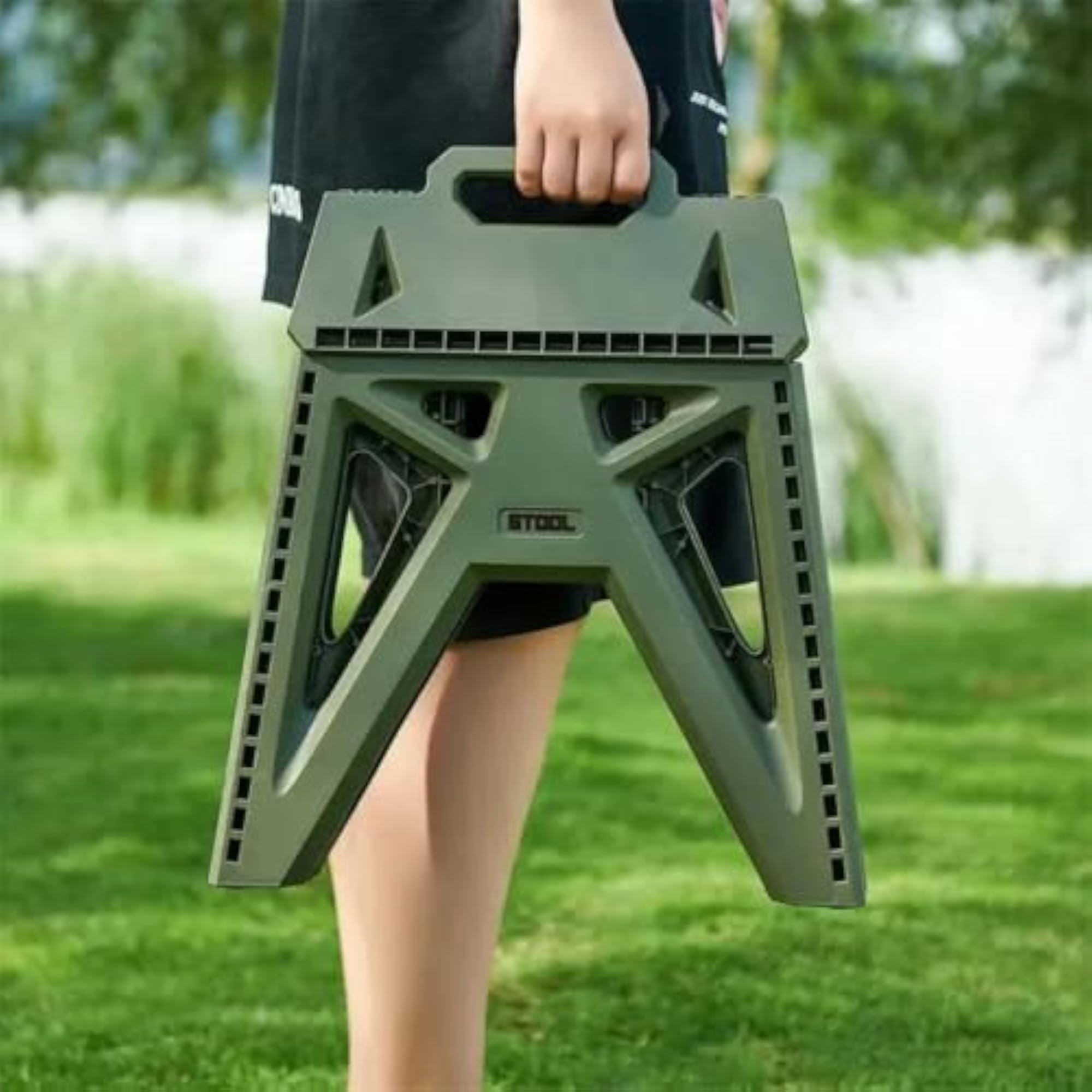 Portable Folding Step Stool, 18 Inches for Home & Garden