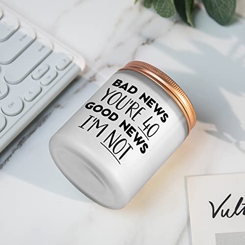 40Th Birthday Gifts For Women, Men - Turning 40 Year Old Gift For Her, Him - Funny 40Th Bday Gift Ideas For Wife, Husband, Best Friends, Birthday Present For Mom, Dad - Lavender Scented Candles #TOP4