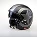 Viper RS-V06 Star Moto Casco Jet Scooter Touring Casco Moto Donna e Uomo - Nero Opaco - S