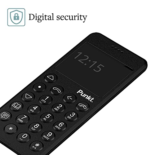 Punkt. Mp02 New Generation 4G Lte - Minimalist Mobile Phone, Unlocked, Nano-Sim, Wi-Fi Hotspot, Digital Security, 2Gb Ram+16Gb Storage, 1280 Mah Battery, Multiband – Black #TOP3