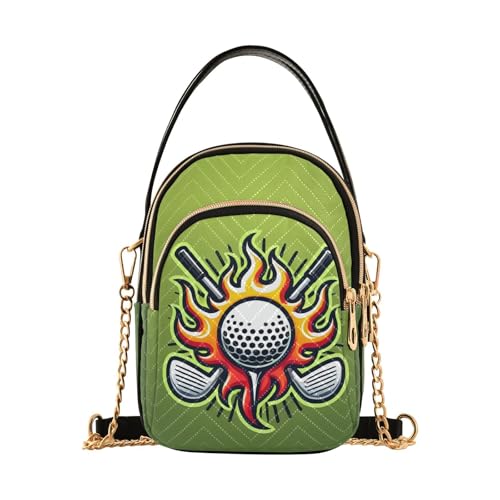 Image of MCHIVER Golf Crossbody Bag for Women Cell Phone Purse Wallet with Removable Chain Shoulder Handbag