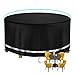 Raweao Housse Table de Jardin Ronde,Housse de Salon de Jardin, Imperméable Housse Mobilier de Jardin(128x71cm)