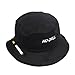 VIKMKM Bestickt Persönlichkeit Fischerhüte, Bucket Hat Faltbar, Anglerhut Freizeit Herren Damen, Baumwolle 56-58cm,Schwarz