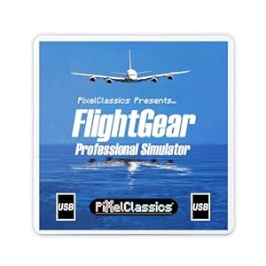FlightGear Flight Simulator 2022 X Flight Sim Plane & Helicopter Professional Simulator USB incluyendo 600+ aviones y 20,000 aeropuertos del mundo real para Microsoft Windows 11 10 8.1 8 7 Vista PC