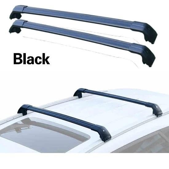 Barres de toit Koleos 2008-2020 en alliage d'aluminium noir - Lot de 2 - 2