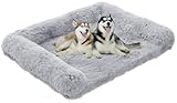 Simple Trending Orthopedic Dog Beds for Large Dogs, Waterproof Anti-Slip L Pet Bed, Egg-Crate Foam Big Dog Couch Bed with Washable Cover, Deluxe Plush Pet Sleeping Mat, Grey