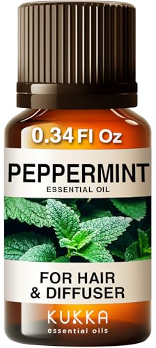 Image of 100% Pure Peppermint Oil - 0.34 Fl Oz Peppermint Essential Oil for Hair, Skin, Diffuser, Aromatherapy & DIY Soap Making Scent
