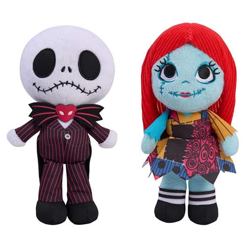 Disney Tim Burton’s The Nightmare Before Christmas Small Plush Stuffed Animal 2-Pack, Soft & Cuddly, Toy for Fans & Kids by Just Play