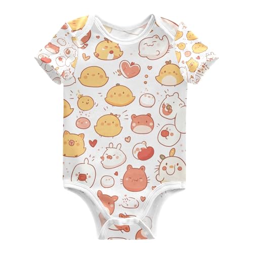 Cartoon Cute Animals Pudding Baby Boys Outfit Button Down Cotton Baby Girl Clothes for Month Boys Presents 24M