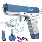 🔫Wasserdicht - Die Wasserpistole besteht aus ABS mit einer wasserdichten Schicht auf den wichtigsten Teilen und dem Batteriefach, um das Eindringen von Wasser beim Spielen mit der Pistole zu verhindern. (Darf nicht direkt in Wasser getaucht werden)