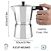 Mongdio Stovetop Espresso Maker Moka Pot, Stove Top Cuban Coffee Maker, Italian Greca Mocha Pot, 6 Espresso Cups, 10 oz - Silver