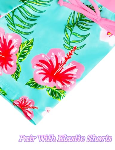 Image of Girls Swimsuits 2 Piece Summer Boyshort Bathing Suit Rash Guard Swimwear for Kids Child Beach with Sun Protection