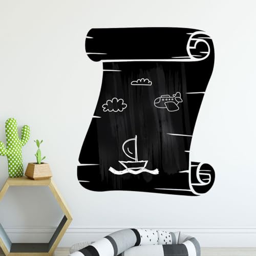 Ambiance Sticker Ardoise Tableau Noir - Stickers Muraux Adhésif Effaçable - Design Lettre - H30 x...