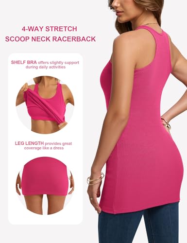 40% Off 3 Pack Extra Long Tank Tops with Shelf Bras - Image 5
