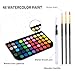 GETHPEN Watercolor Paint,watercolor paint set,48 Colors Washable Watercolor Paint Set With Brush, Refillable Water Brush Pen, Palette, and Water-Washable Paints for Adults Artist Beginner