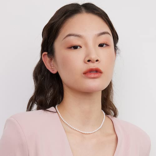 Faux Pearl Strand 4mm-10mm 14"-22" White Pearl Necklace Choker Women Men Wedding Jewelry2