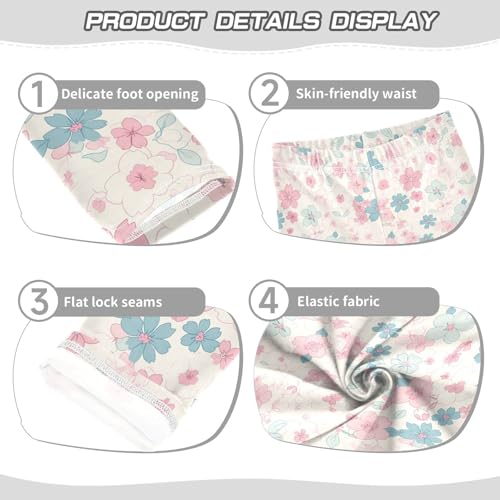 KLL Cherry Blossoms Toddler Baby Girl Cotton Pants Soft Full Length Activewear Sports3