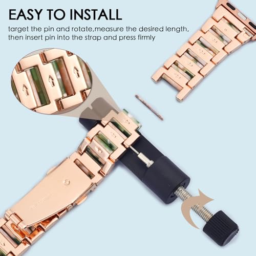 Image of CRIS-BAND Resin Bands Compatible with Apple Watch Series 11 /10 /9 /8 /7 Bands 46mm 45mm 44mm 42mm 41mm 40mm for Women, Strap for iWatch Ultra 3 /2 49mm Series 6 /5 /4 /3 /2 /1 /SE3 Slim Bracelet Wristband